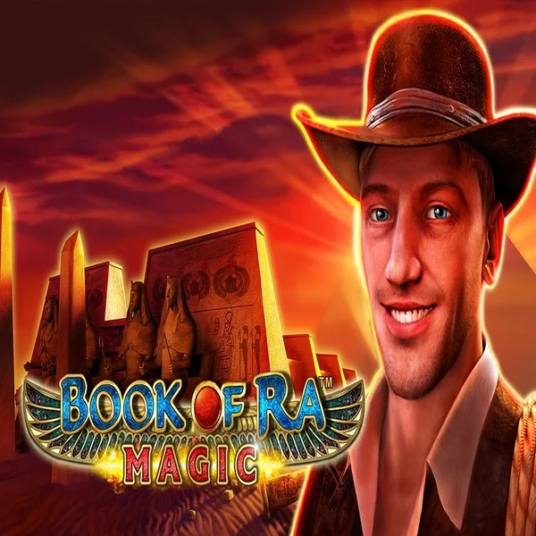 Book of Ra Magic slot logo by Greentube at Lizaro Casino