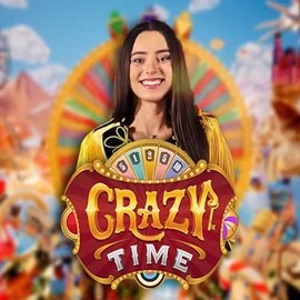 Crazy Time slot visual from Evolution available on lizzaro.pl