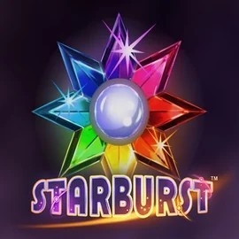 Starburst slot logo by NetEnt at Lizaro Casino